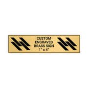 Horizontal Engraved 1" x 4" Heavy Brass Signs
