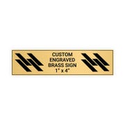 Horizontal Engraved 1" x 4" Heavy Brass Signs