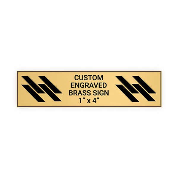 Horizontal Engraved 1" x 4" Heavy Brass Signs