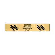 Horizontal Engraved 1" x 6" Heavy Brass Signs 