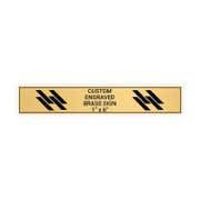 Horizontal Engraved 1" x 6" Heavy Brass Signs