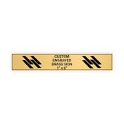 Horizontal Engraved 1" x 6" Heavy Brass Signs