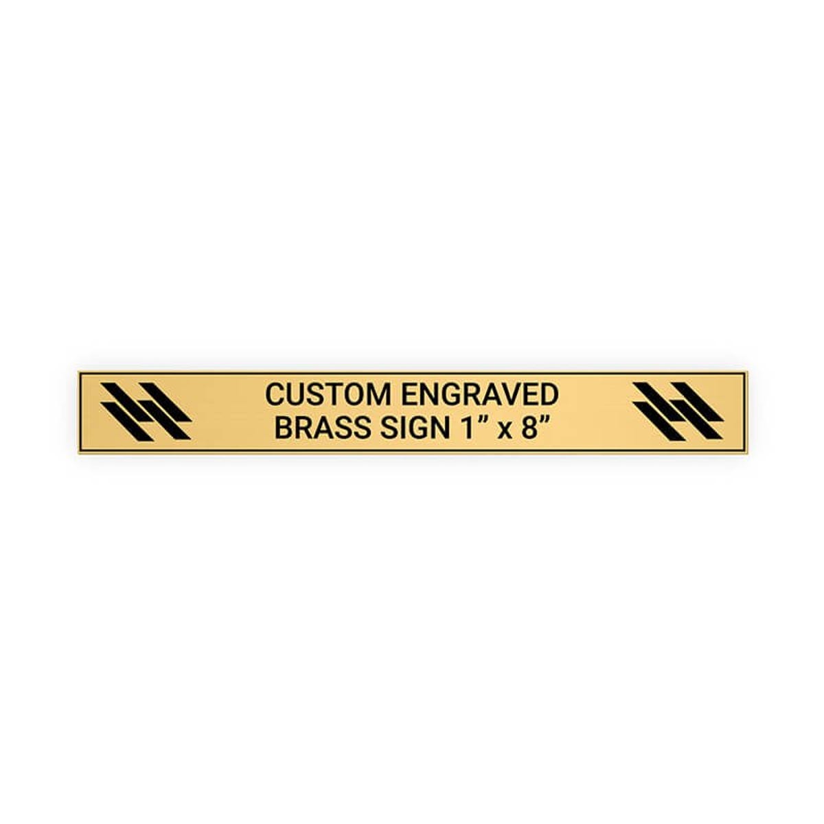 Horizontal Engraved Heavy Brass Signs 1" x 8"