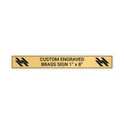 Horizontal Engraved 1" x 8" Heavy Brass Signs