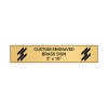 Horizontal Engraved Heavy Brass Signs 2" x 10"