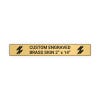 Horizontal Engraved Heavy Brass Signs 2" x 14"