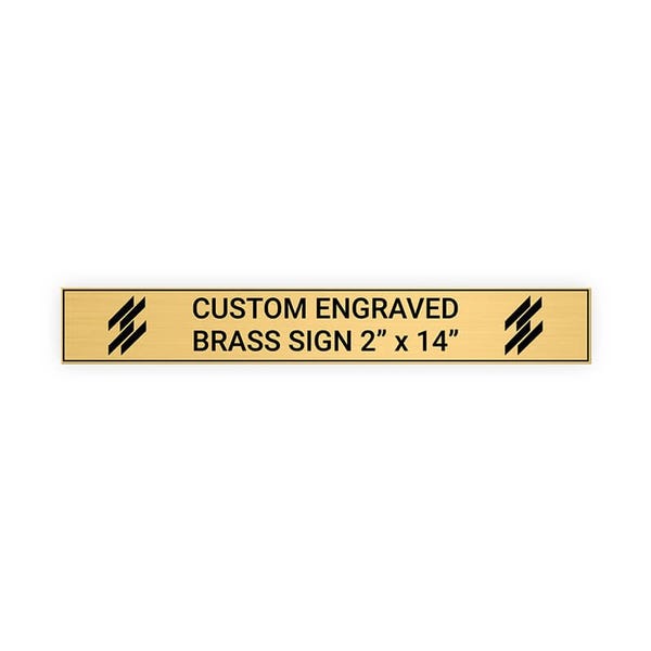 Horizontal Engraved 2" x 14" Heavy Brass Signs