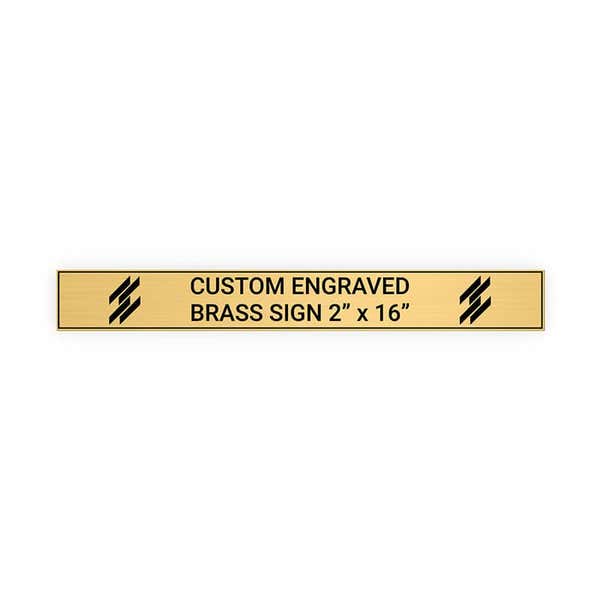 Horizontal Engraved 2" x 16" Heavy Brass Signs 