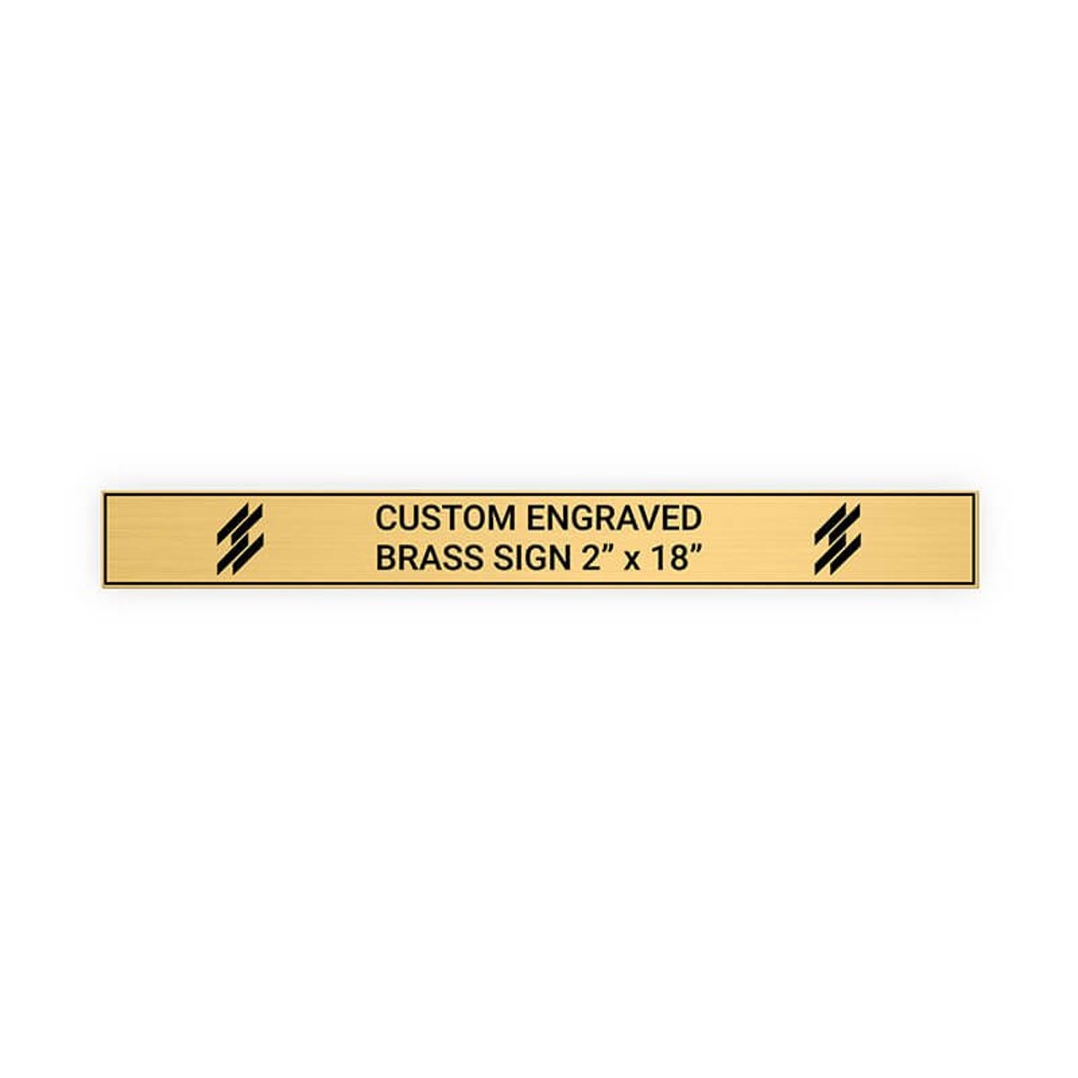 Horizontal Engraved Heavy Brass Signs 2" x 18"