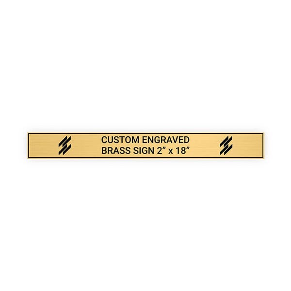 Horizontal Engraved 2" x 18" Heavy Brass Signs 