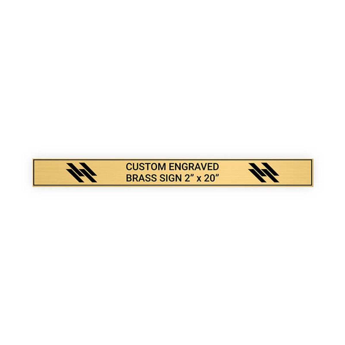 Horizontal Engraved Heavy Brass Signs 2" x 20"