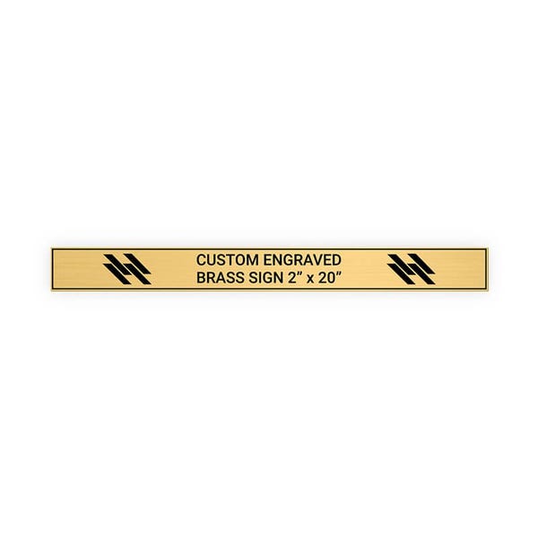 Horizontal Engraved 2" x 20" Heavy Brass Signs 