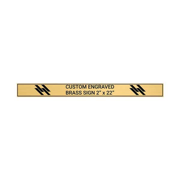 Horizontal Engraved 2" x 22" Heavy Brass Signs
