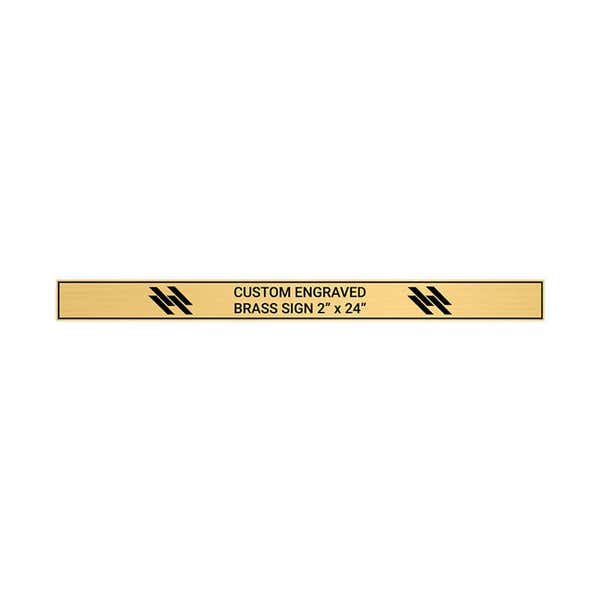 Horizontal Engraved 2" x 24" Heavy Brass Signs 