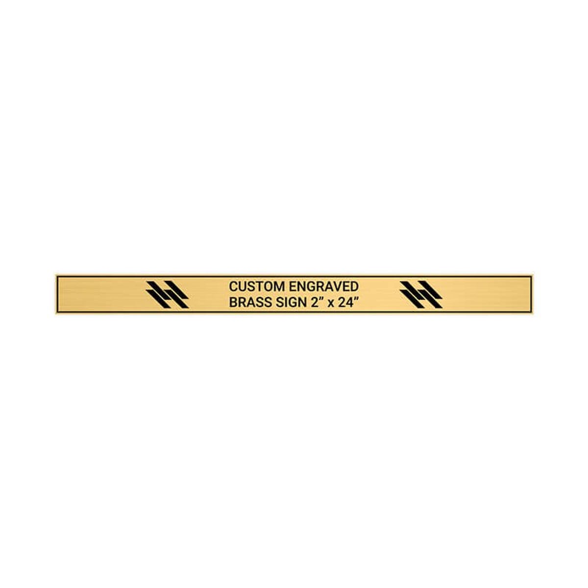 Horizontal Engraved Heavy Brass Signs 2" x 24"