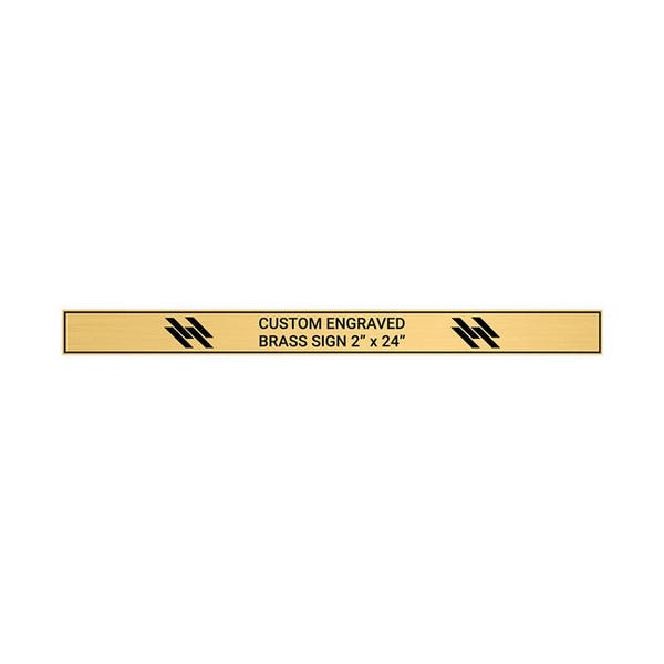 Horizontal Engraved 2" x 24" Heavy Brass Signs