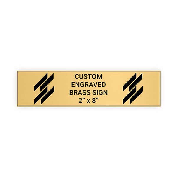 Custom Engraved Brass Plate 2" x 8" Heavy-Duty