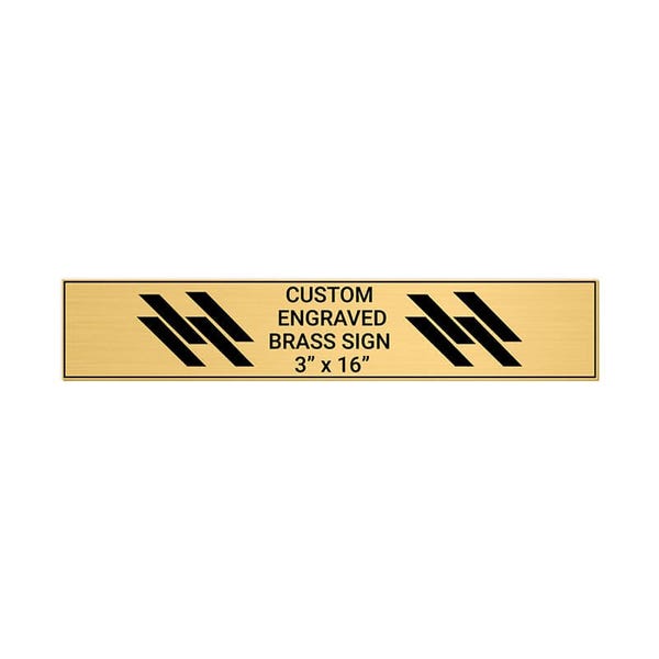 Horizontal Engraved 3" x 16" Heavy Brass Signs
