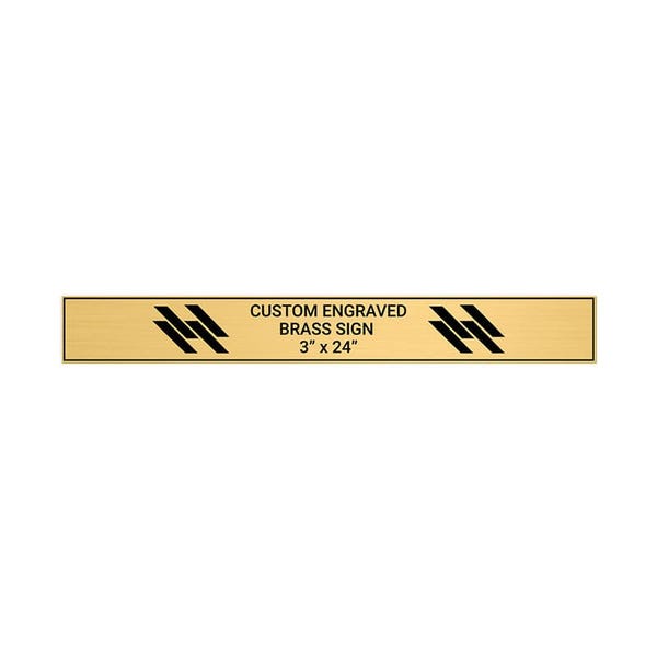 Horizontal Engraved 3" x 24" Heavy Brass Signs
