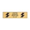 Horizontal Engraved Heavy Brass Signs 4" x 16"