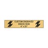 Horizontal Engraved Heavy Brass Signs 4" x 20"