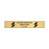 Horizontal Engraved Heavy Brass Signs 4" x 24"