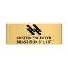 Horizontal Engraved Heavy Brass Signs 6" x 16"