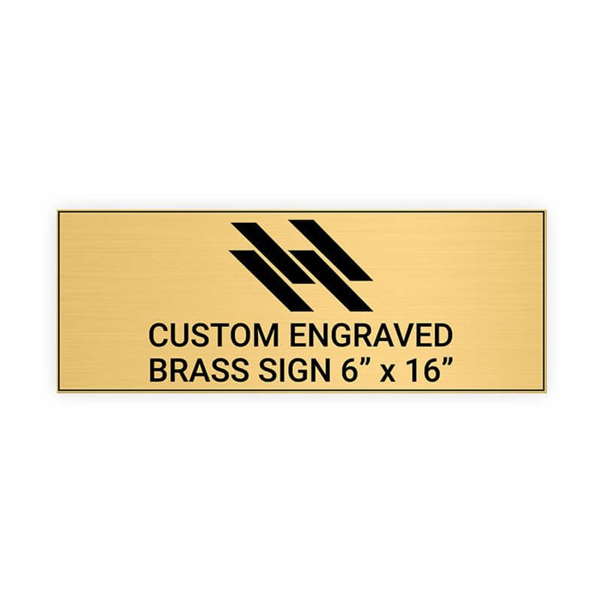 Horizontal Engraved Heavy Brass Signs 6" x 16"