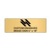 Horizontal Engraved Heavy Brass Signs 6" x 18"