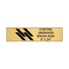Horizontal Engraved Heavy Brass Signs 6" x 24"