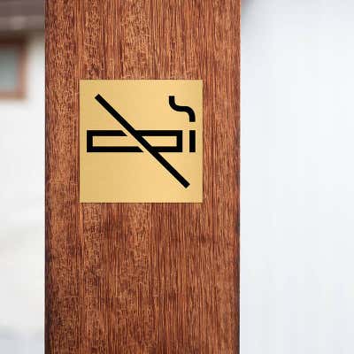 Square Engraved 2" x 2" Brass Signs - alternate view