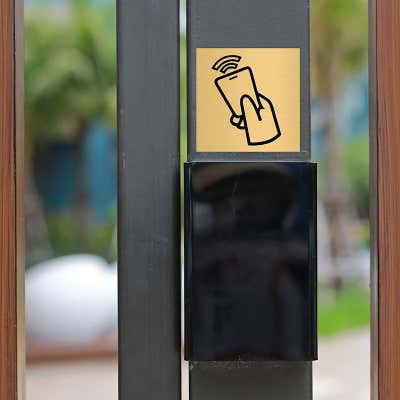 Square Engraved 3" x 3" Brass Signs - alternate view