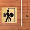 4x4 Engraved Brass Sign to Mark an Exit