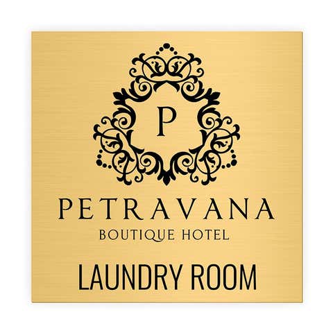 Pick Your Size Custom Horizontal Engraved Brass Sign Over 3" Tall