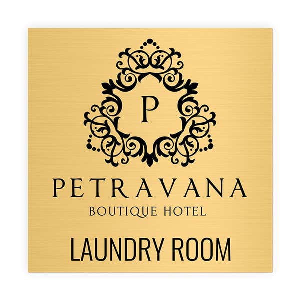 Pick Your Size Custom Horizontal Engraved Brass Sign Over 3" Tall