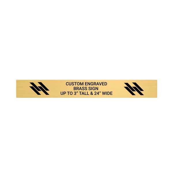 Custom Engraved Brass Sign Up to 3 Inches Tall