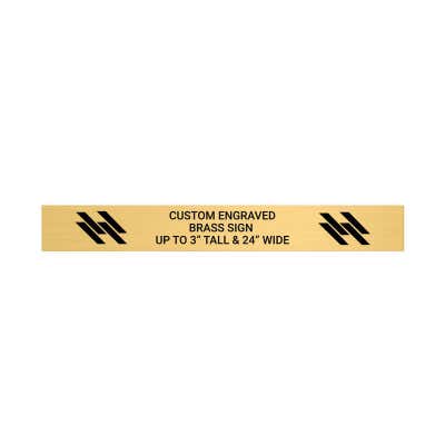 Custom Engraved Brass Plate- Up to 3" Tall - alternate view
