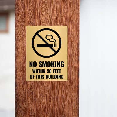 Vertical Engraved 4" x 3" Heavy Brass Signs - alternate view