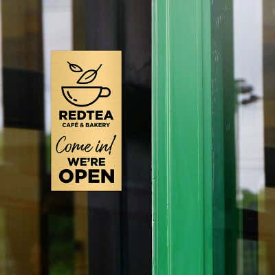 Pick Your Size Custom Vertical Engraved Brass Sign Up to 3" Wide - alternate view