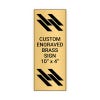 Vertical Engraved Heavy Brass Signs 10" x 4"