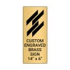 Vertical Engraved Heavy Brass Signs 14" x 6"