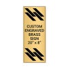 Vertical Engraved Heavy Brass Signs 20" x 8"