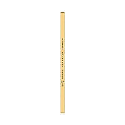 Vertical Engraved Heavy Brass Signs 24" x 1"