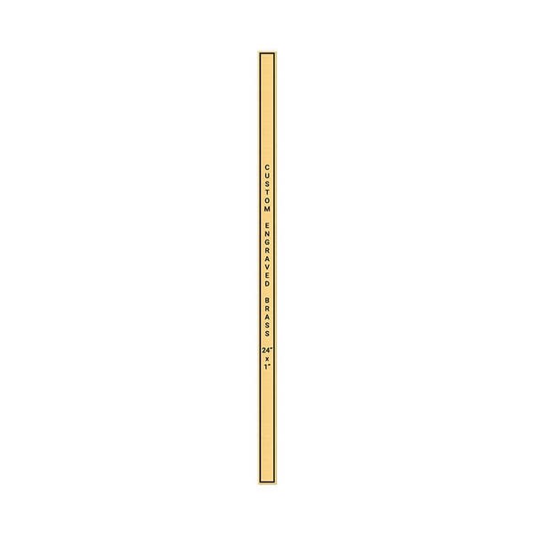 Vertical Engraved 24" x 1" Heavy Brass Signs