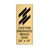 Vertical Engraved Heavy Brass Signs 24" x 10"