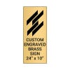 Vertical Engraved Heavy Brass Signs 24" x 10"