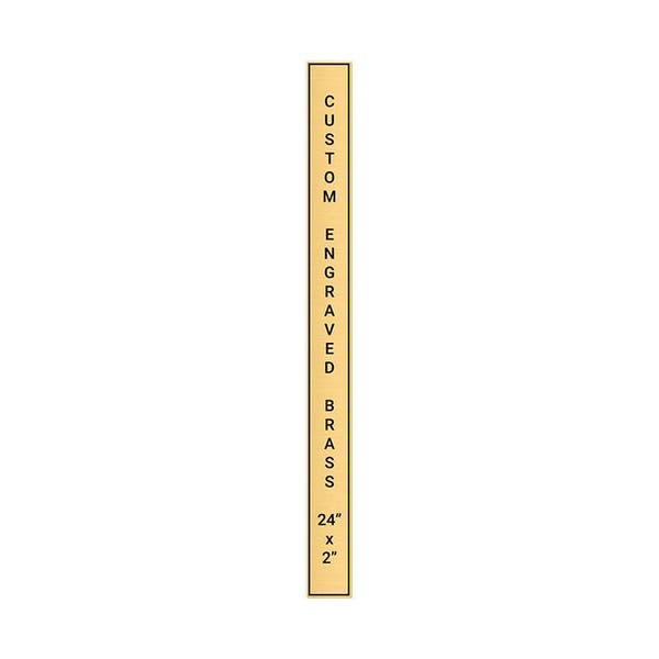 Vertical Engraved 24" x 2" Heavy Brass Signs 