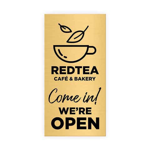Pick Your Size Custom Vertical Engraved Brass Sign Up to 3" Wide