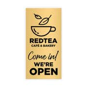 Pick Your Size Custom Vertical Engraved Brass Sign Up to 3" Wide