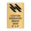 Vertical Engraved Heavy Brass Signs 6" x 4"